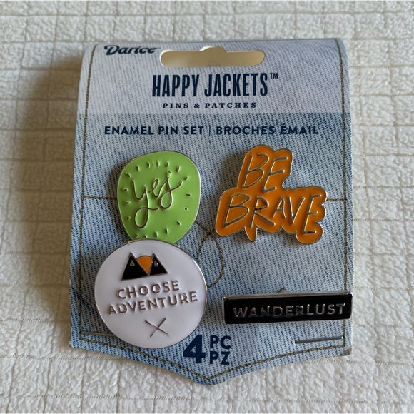 Darice Jewelry - NWT Happy Jackets enamel pin set {4pcs.}
